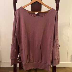 Encircled Dressy Sweatshirt, Bamboo/Cotton Heather Rose/Brown, size M/L